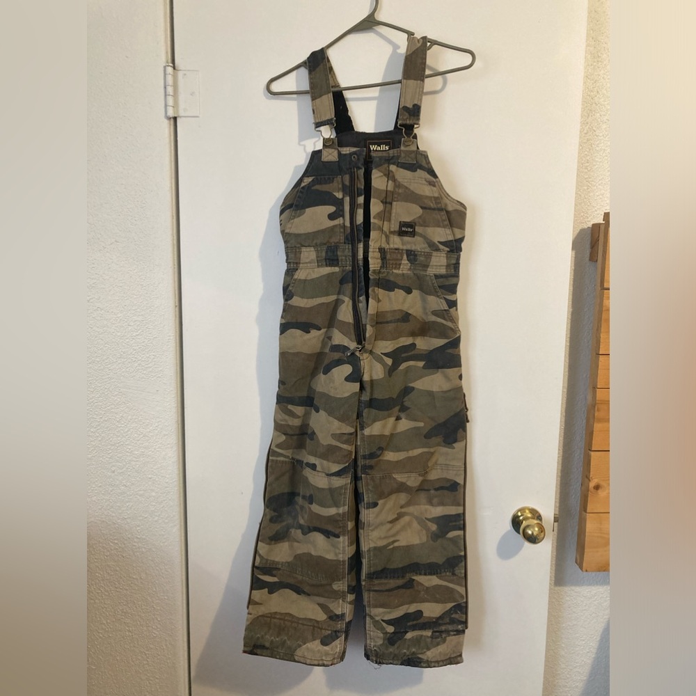 Walls Tough Wear youth lined camp coveralls size large 12/14 GUC